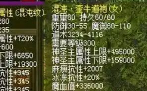 混沌奎牛道袍女职业属性值全解与选择思路